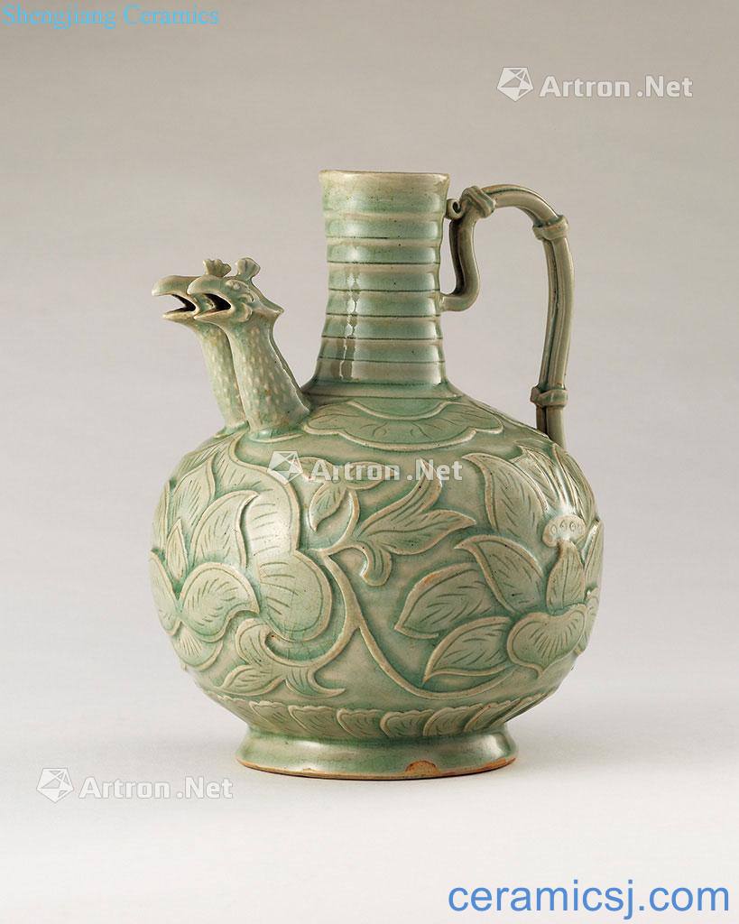 The song dynasty Double phoenix yao state kiln mouth ewer