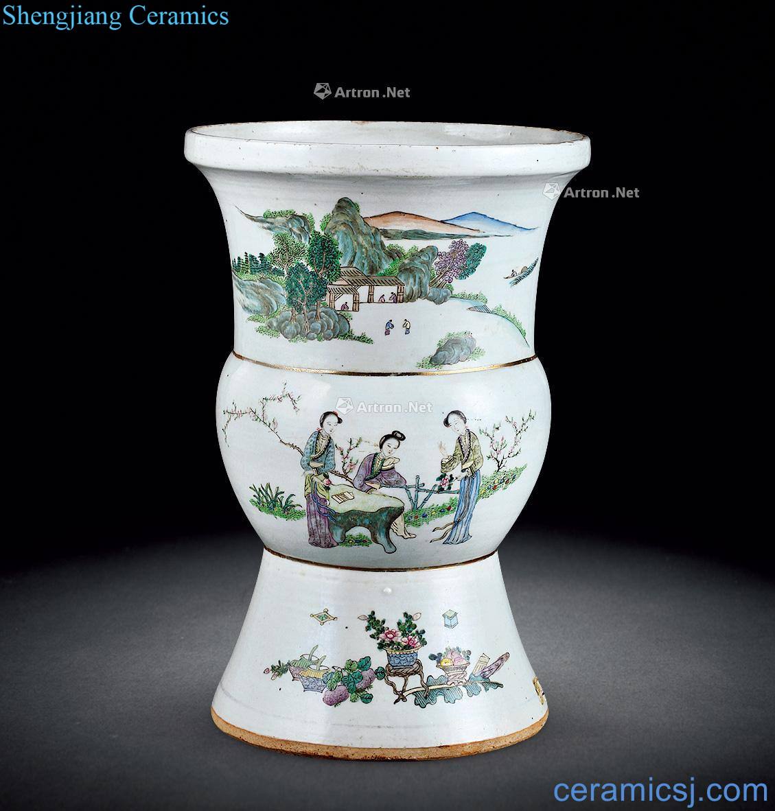 However, pastel flower vase with reign of qing emperor guangxu