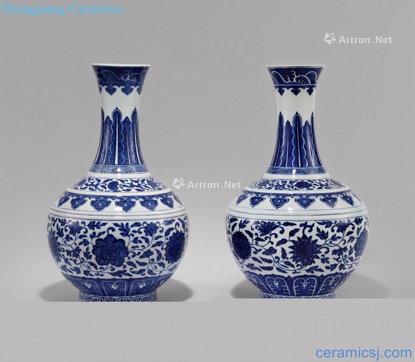 Qing guangxu Blue and white design (a)