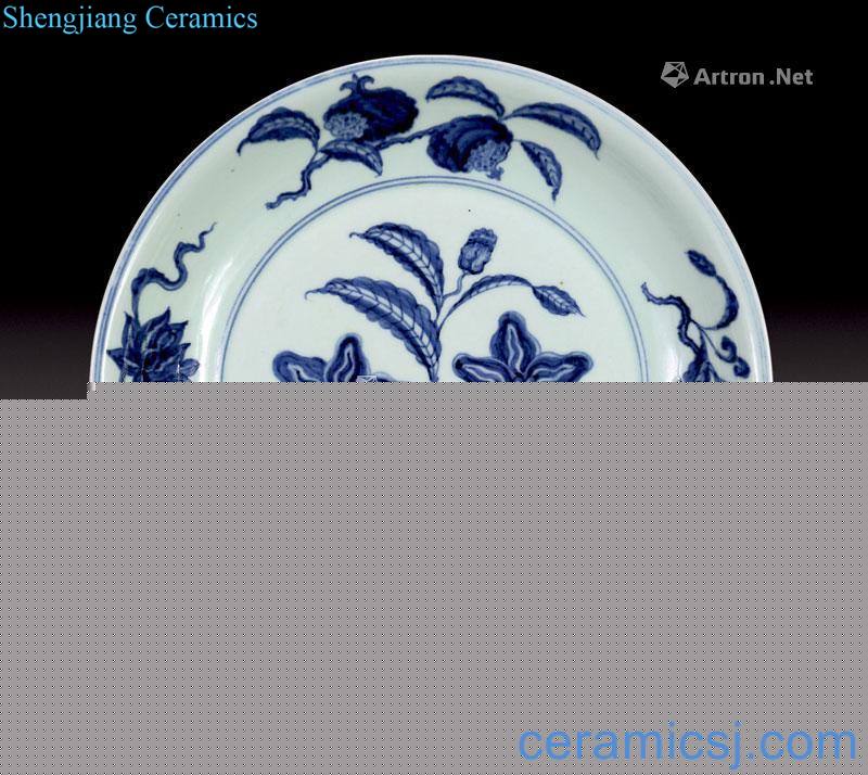 qing Blue and white flower disc
