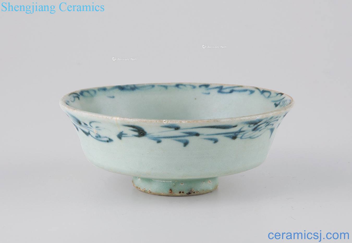 yuan The blue and white count bowl