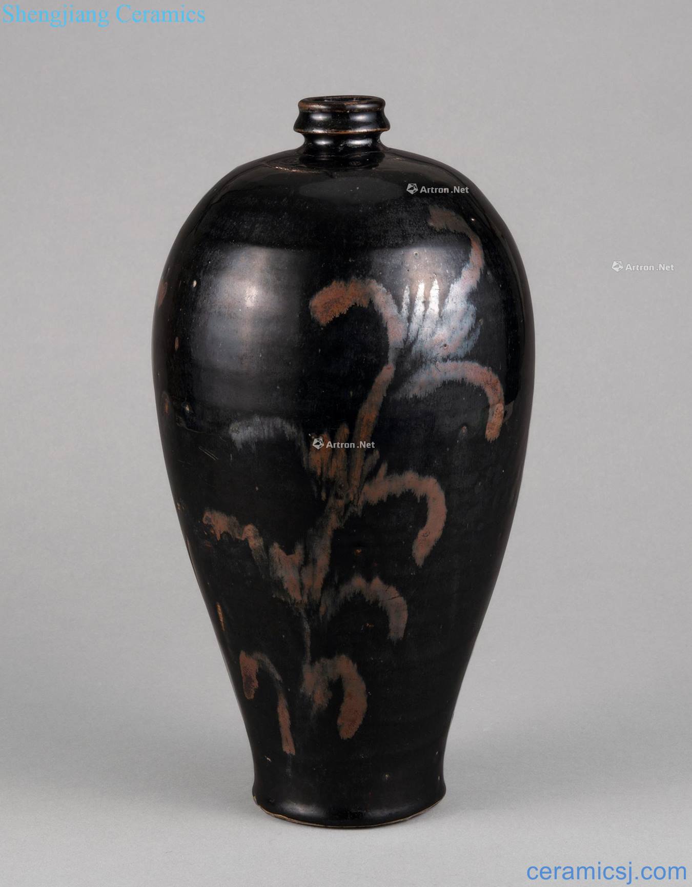 Northern song dynasty rust red glaze, flower bottle