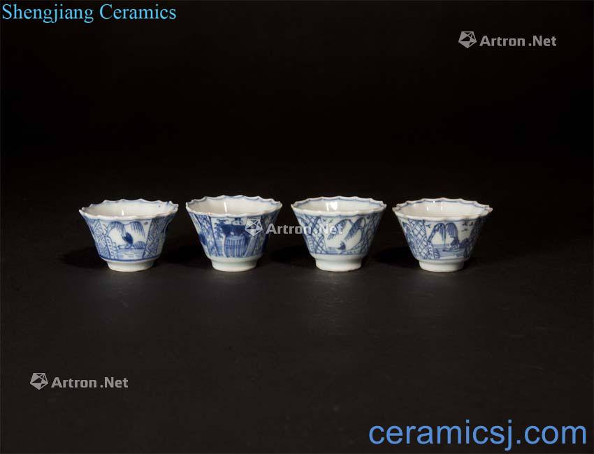 Kangxi character small cup (a set of four)
