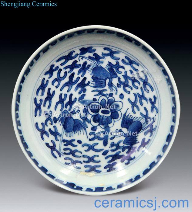 qing Blue and white grain disc