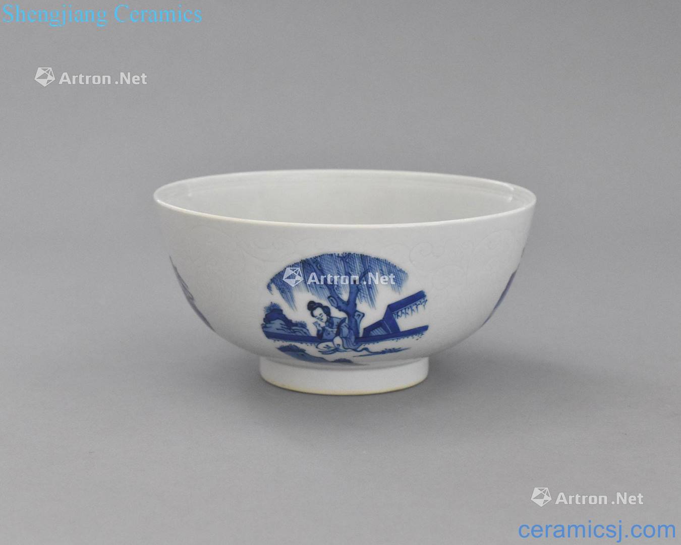 The Qing Dynasty KANGXI MARK KANGXI COBALT BLUE UNDERGLAZED PORCELAIN BOWL