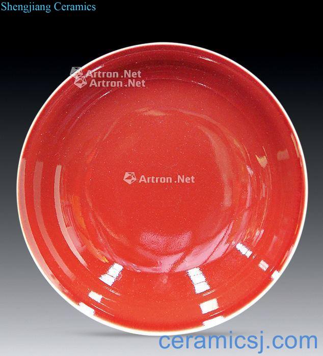 Ming xuande drunk red plate
