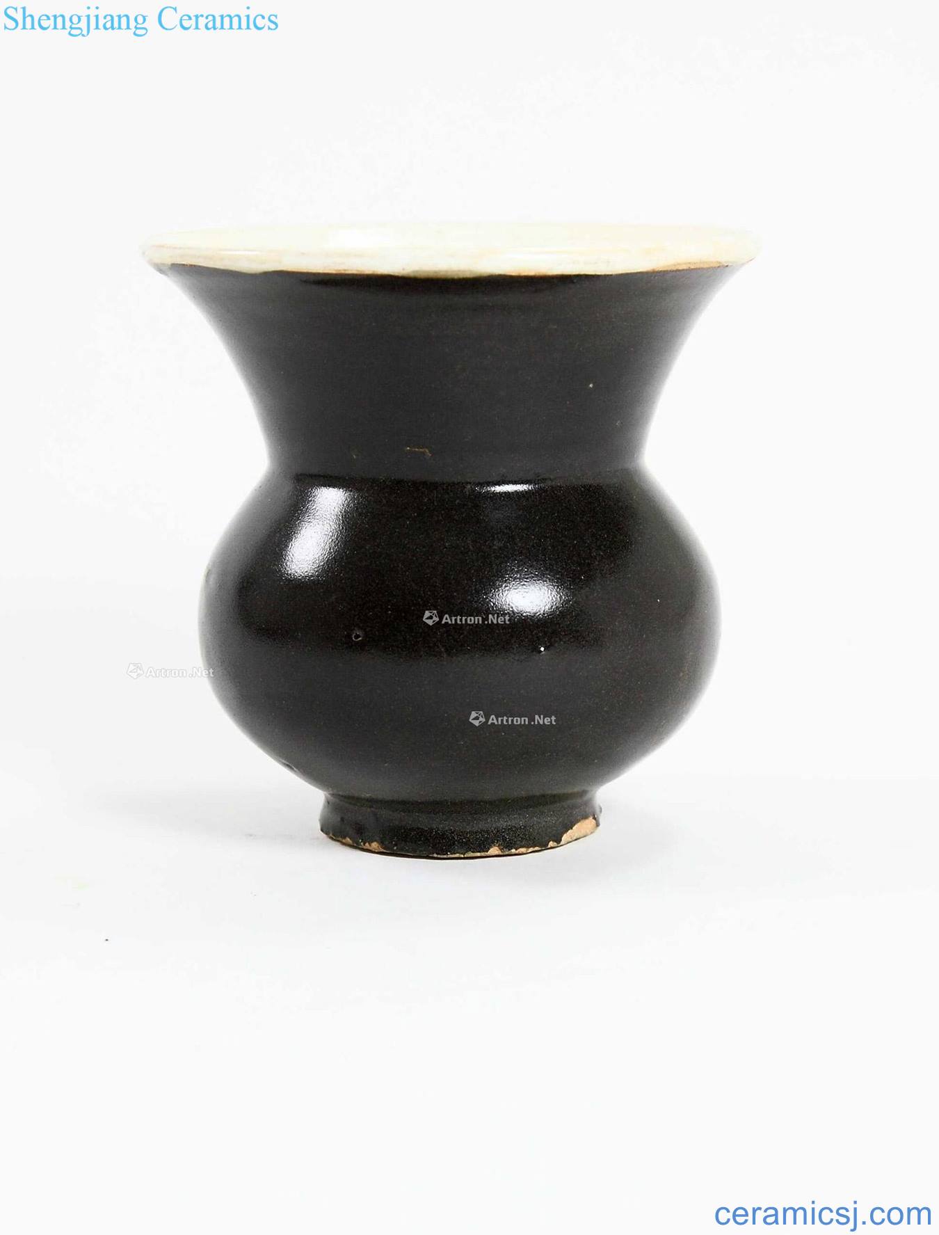 Jin magnetic state kiln black glaze craft slag bucket