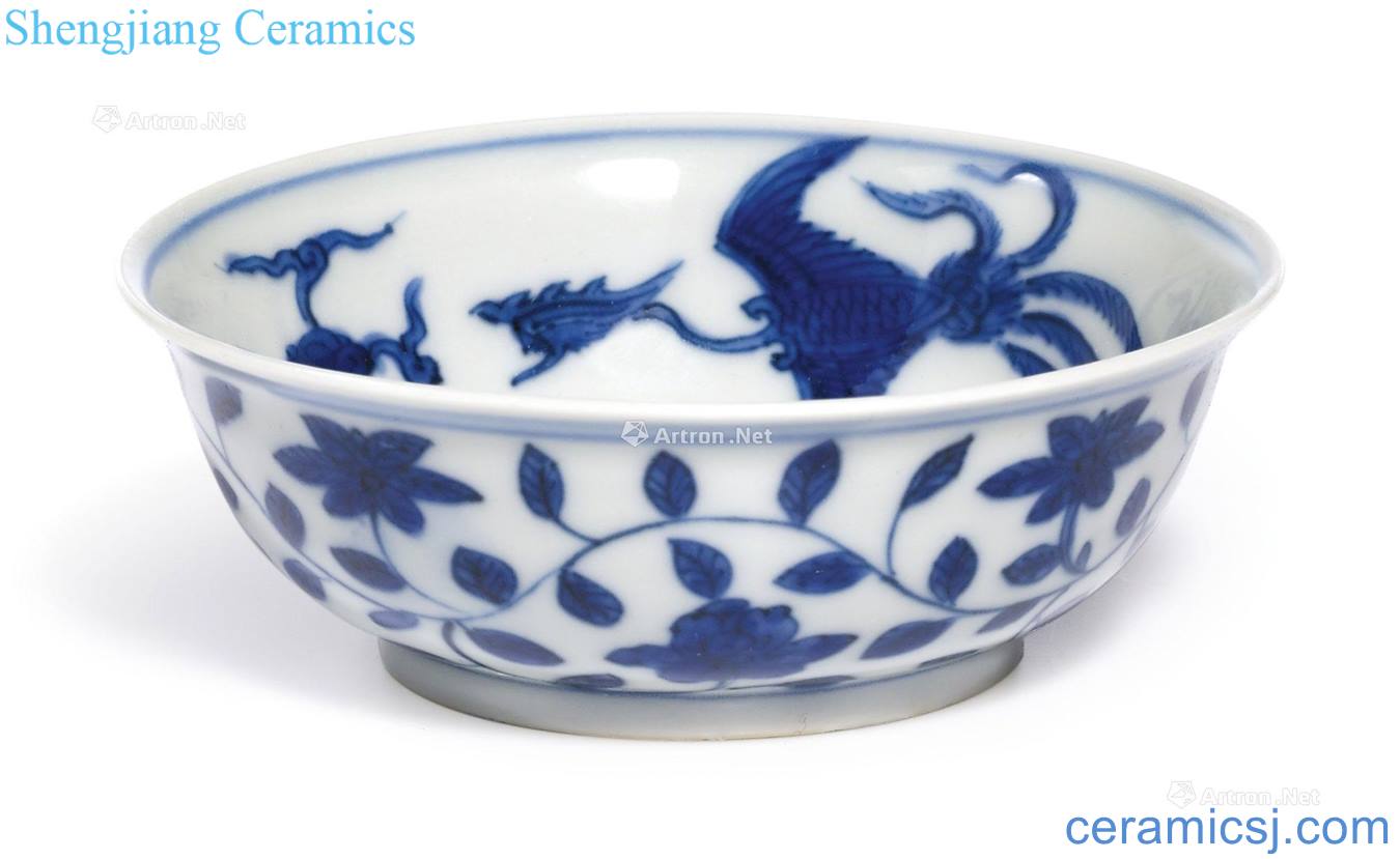 Ming wanli Blue and white longfeng grain cup