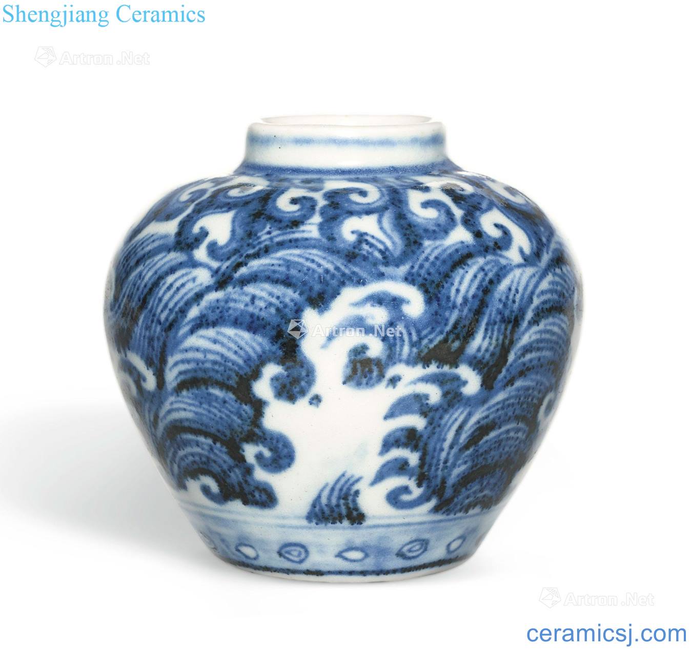 Ming yongle/jintong blue waves grain canister