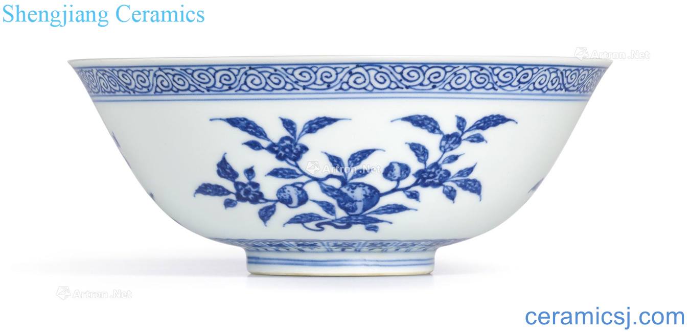 Qing qianlong Blue and white sanduo 盌 lines