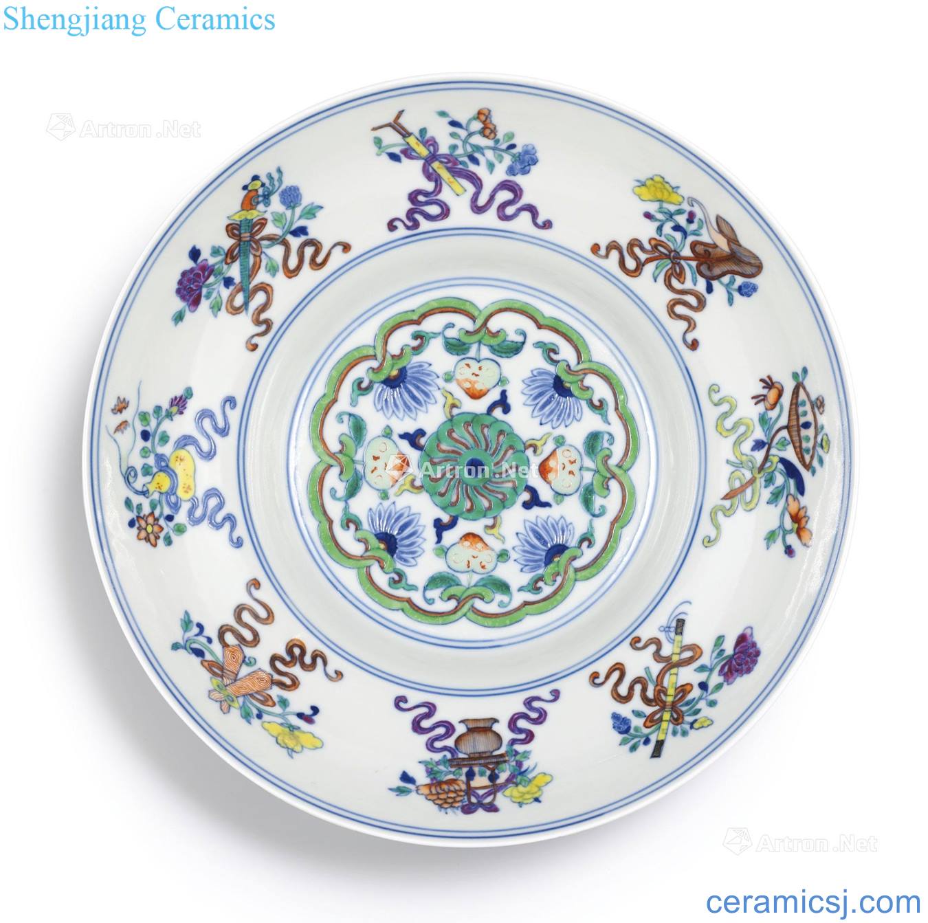 Qing qianlong 鬪 add enamel dark the eight immortals lines or disk