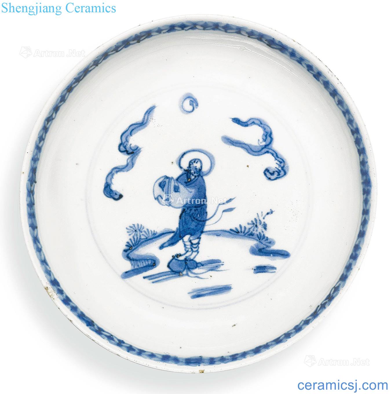 Tomorrow rev. Blue and white flower fairy grain small dish