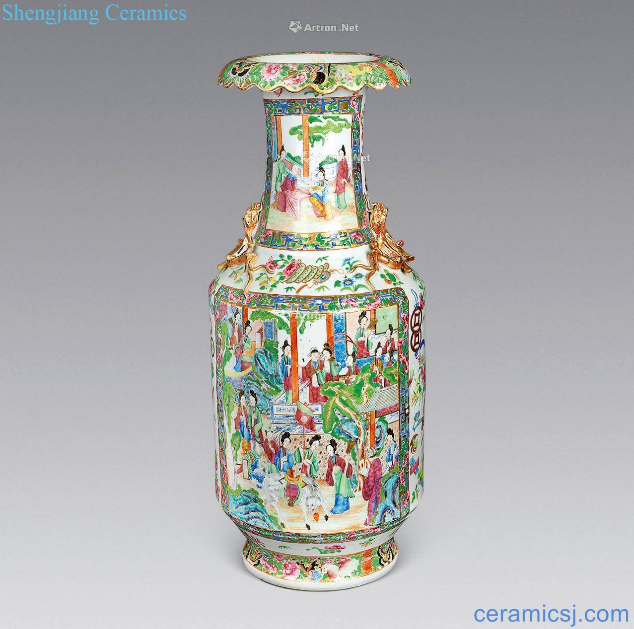 In the 19th century pastel kwai mouth bottle