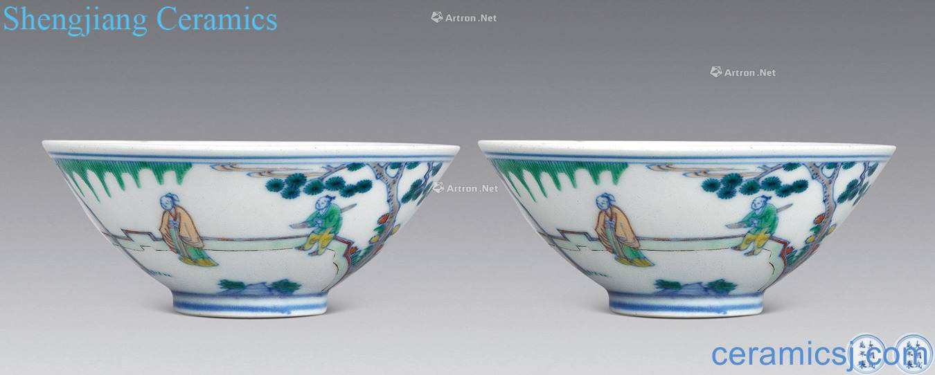 Qing yongzheng bucket color character cup (a)
