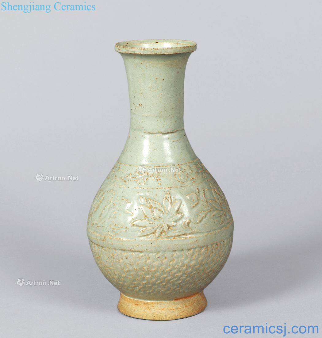 yuan Shadow blue flower grain bottle