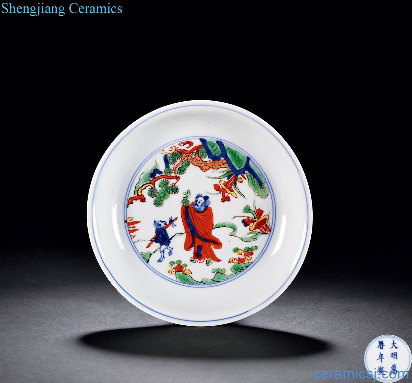 Ming wanli Colorful conference semifinals figure plate up chunks