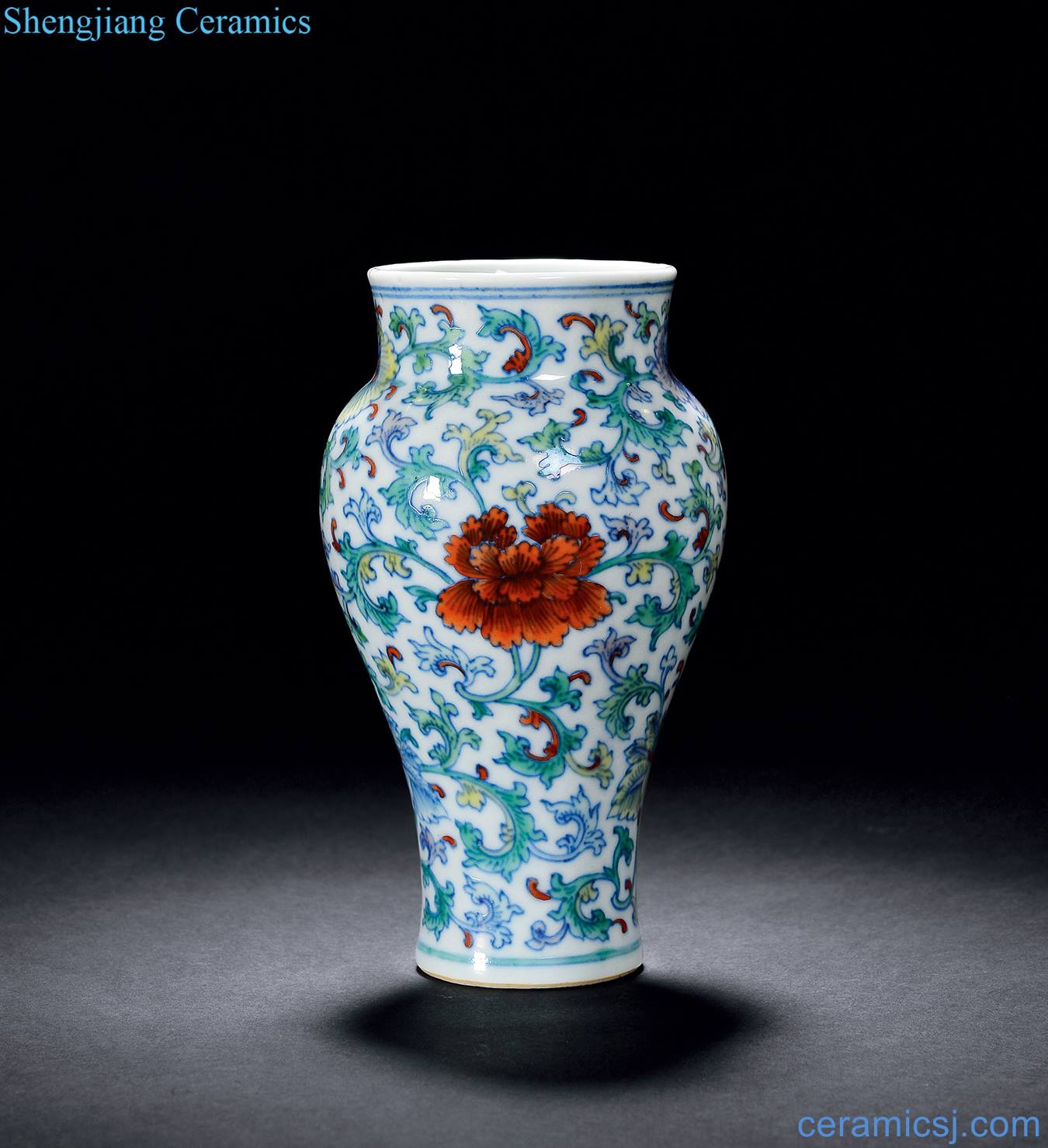 In the 18th century bucket color flowers grain bottle