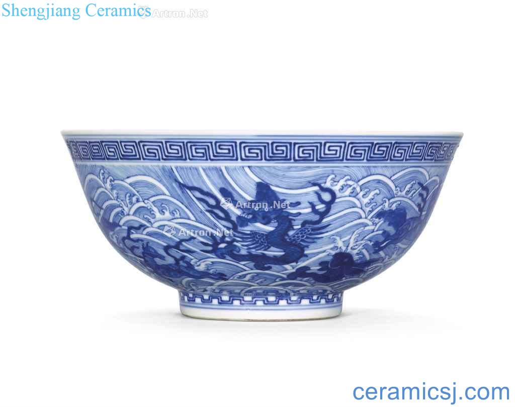 Qing guangxu Blue sea grain 盌
