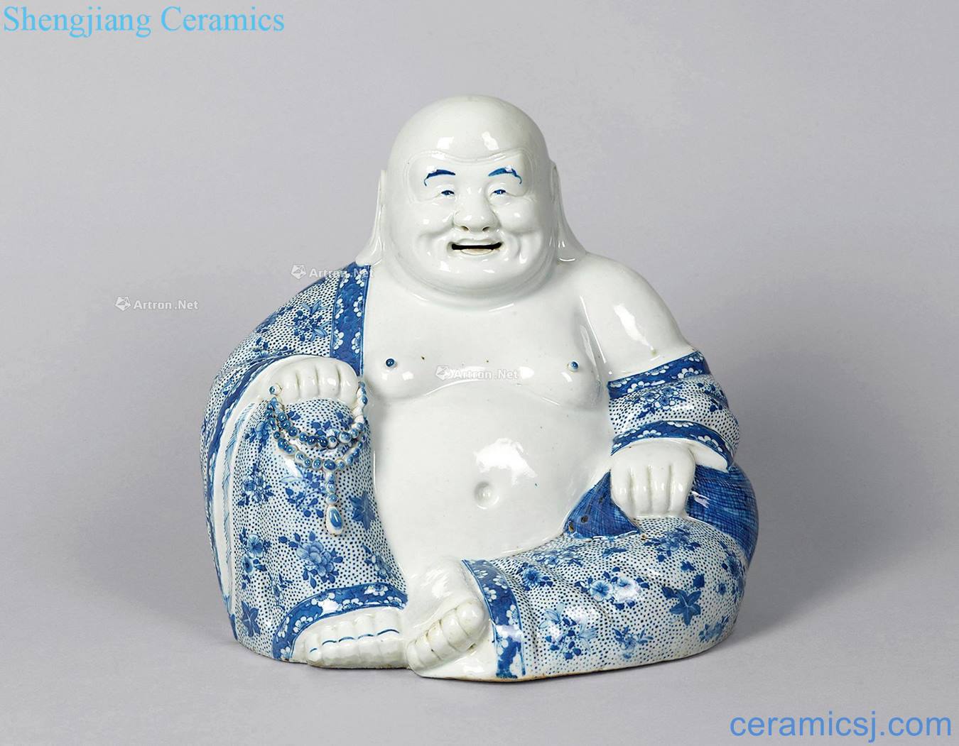 Qing dynasty blue-and-white laughing Buddha