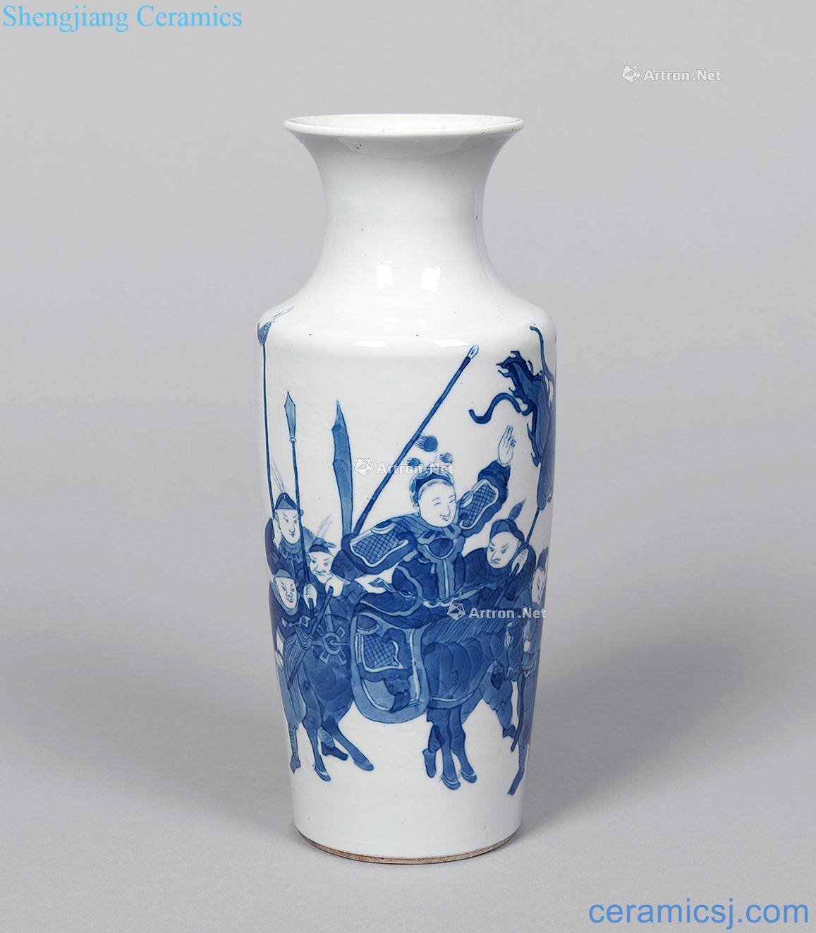 The late qing dynasty porcelain bottle war characters