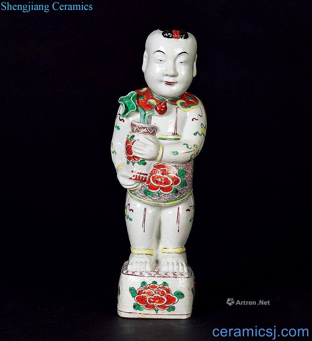 The qing emperor kangxi lad stands resemble