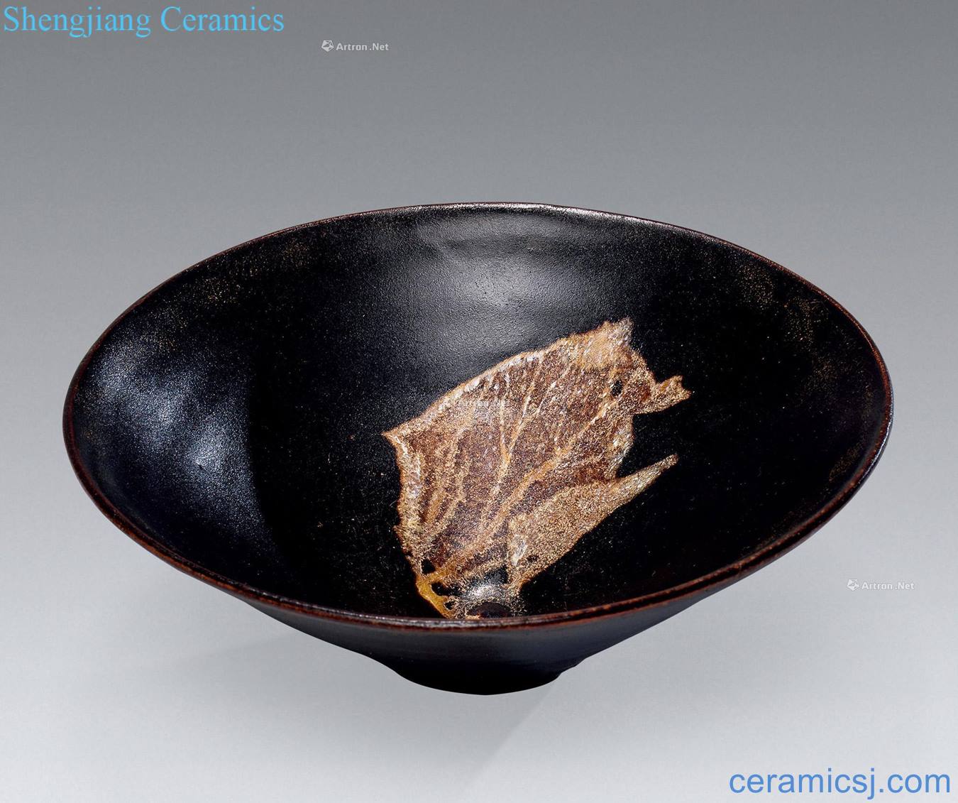 The song dynasty Jizhou kiln leaves hat to bowl