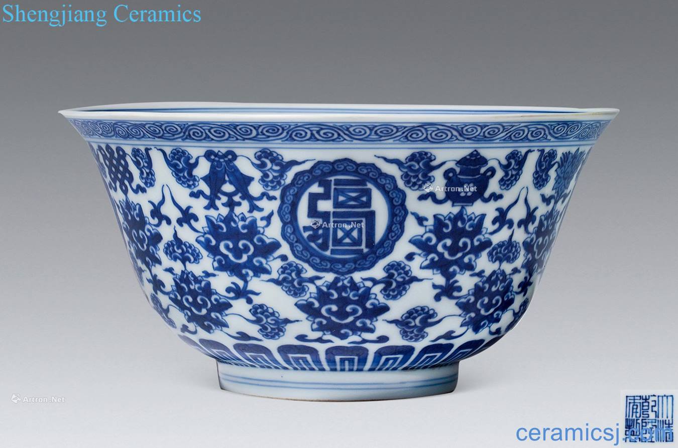 Emperor qianlong Blue and white stays in a bowl