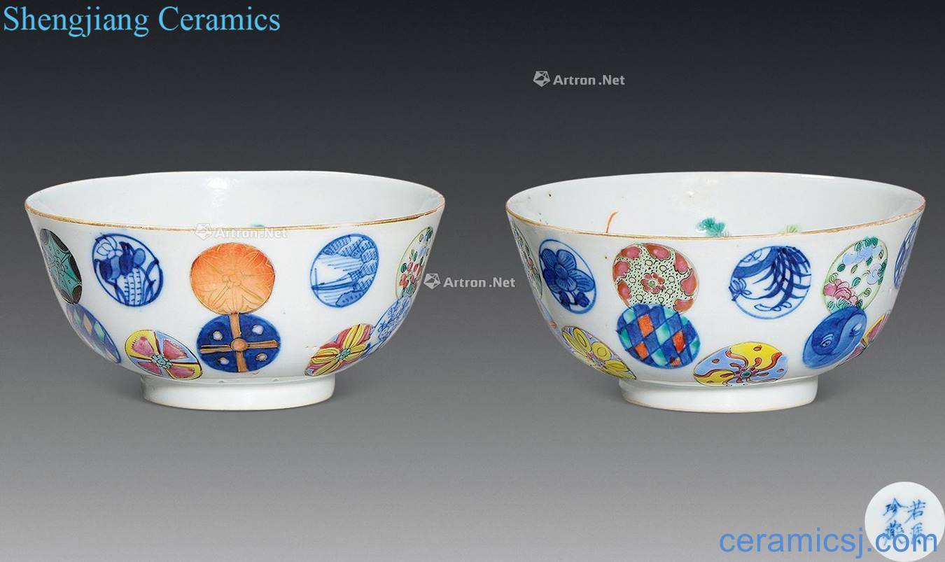 Qing porcelain enamel ball flower bowl (a)