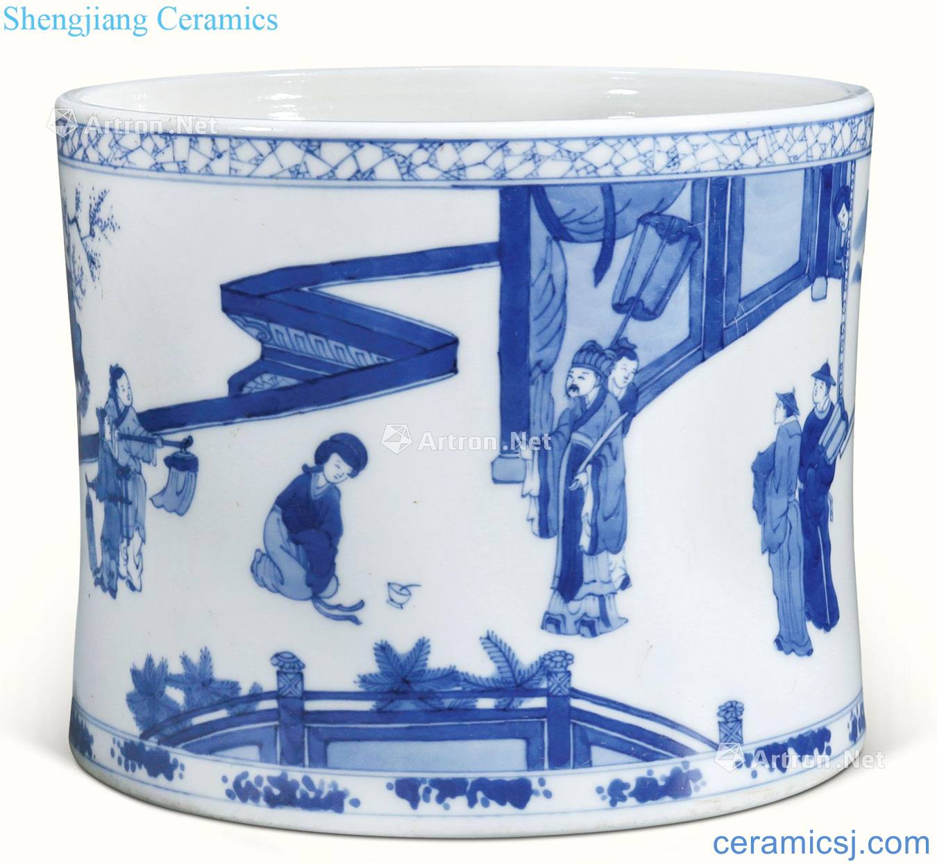 The qing emperor kangxi character story lines to brush pot