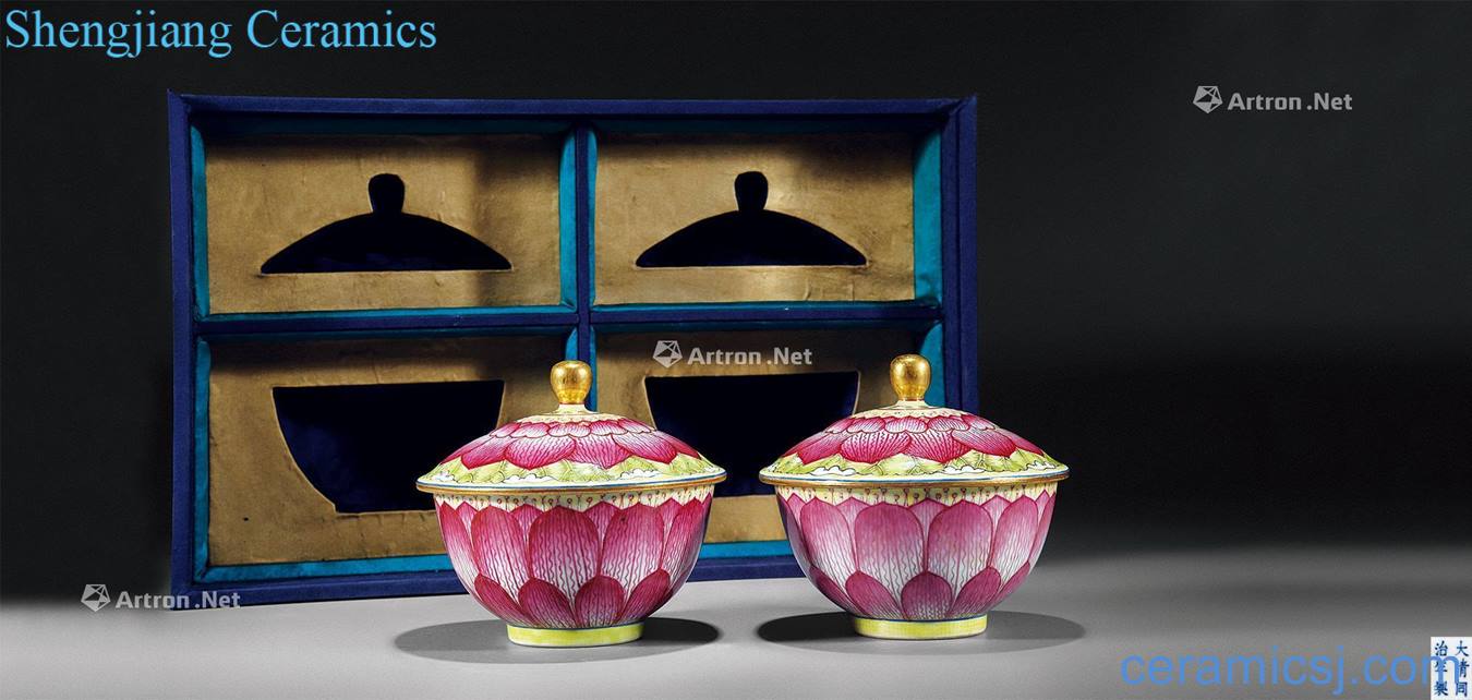 Dajing pastel lotus-shaped tureen (a)