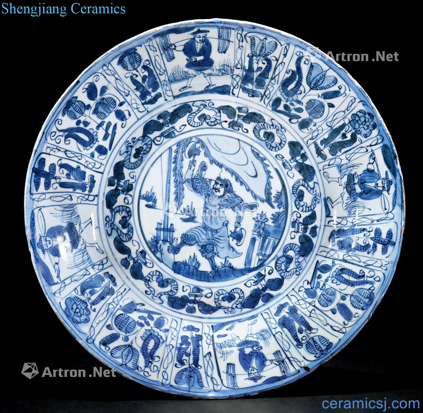 Ming wanli Blue and white shuihu story lines