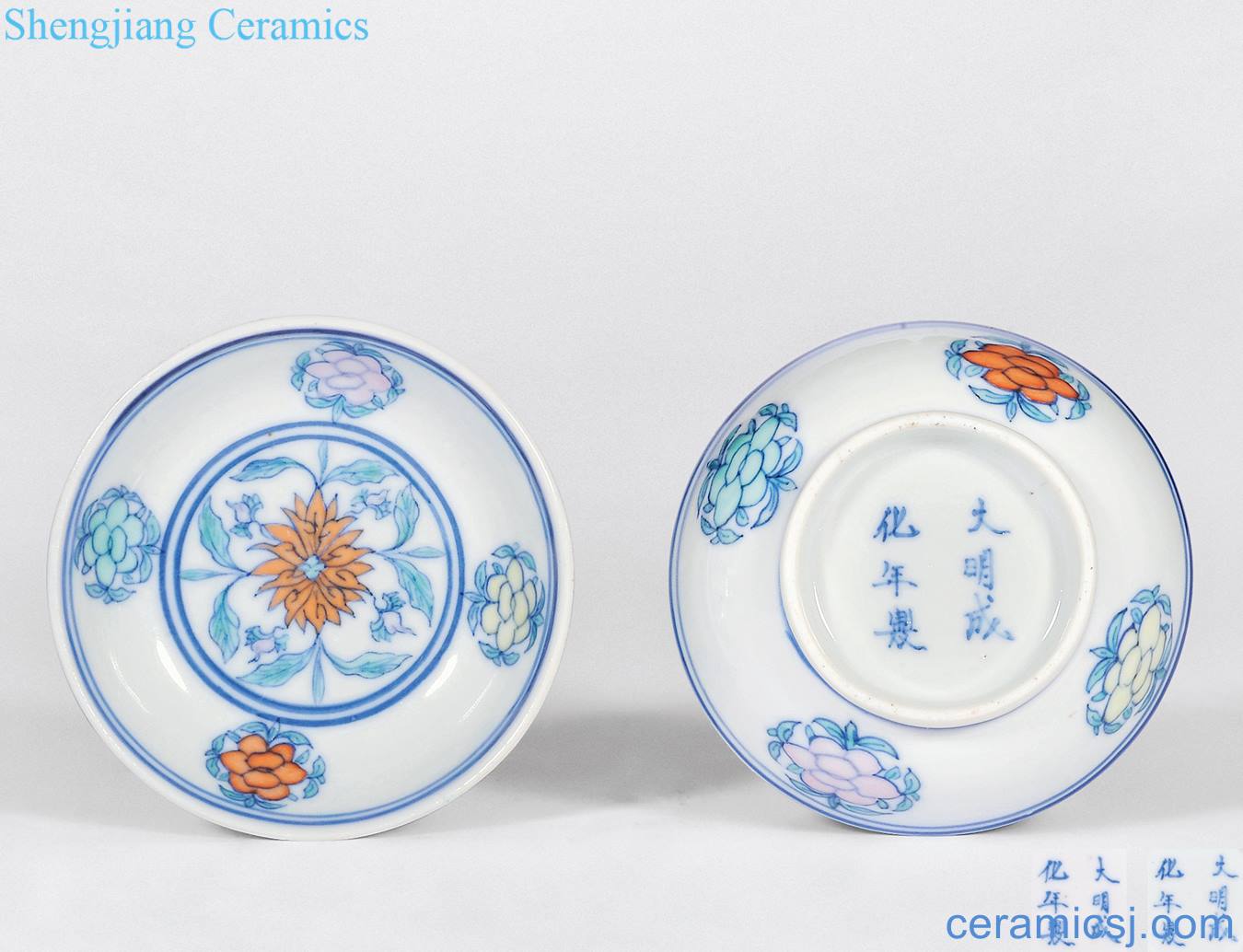 Qing yongzheng bucket color flower grain small (a)