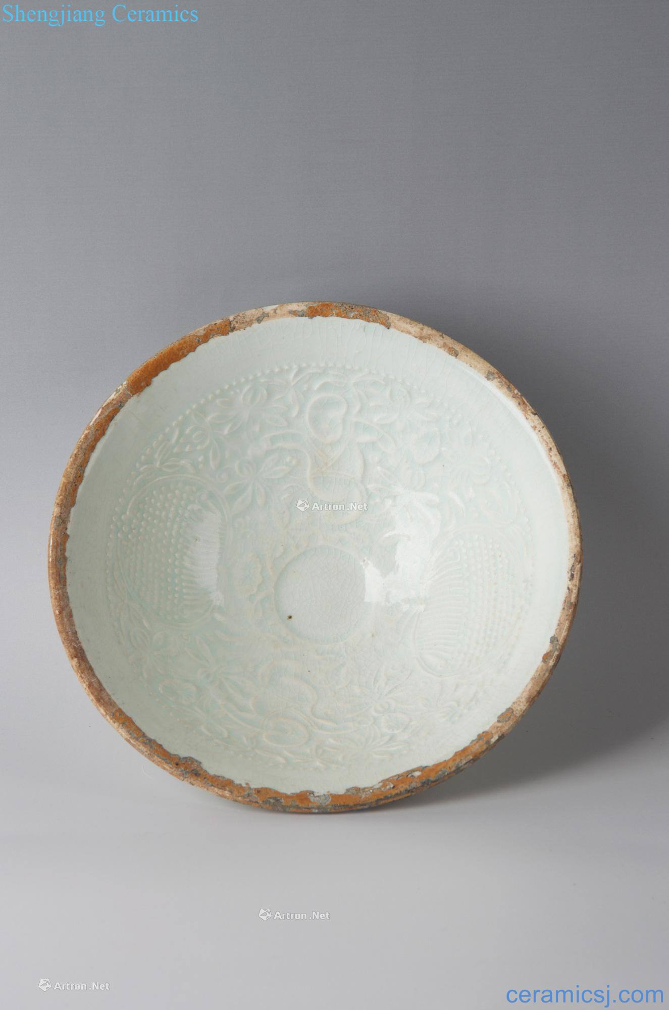 The song dynasty Left kiln bowl Printing YingXiWen bowl