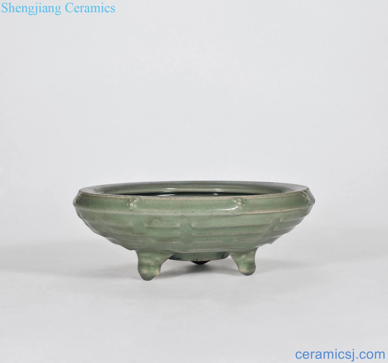 yuan Longquan celadon glaze gossip grain small furnace