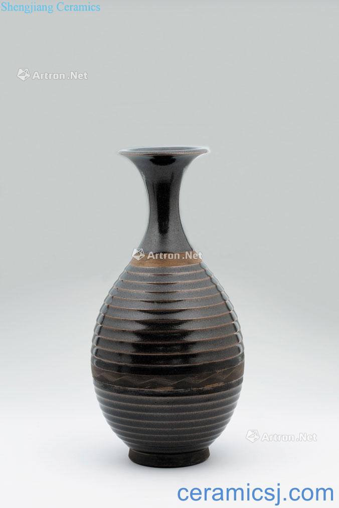 Song magnetic state kiln black glaze okho spring bottle
