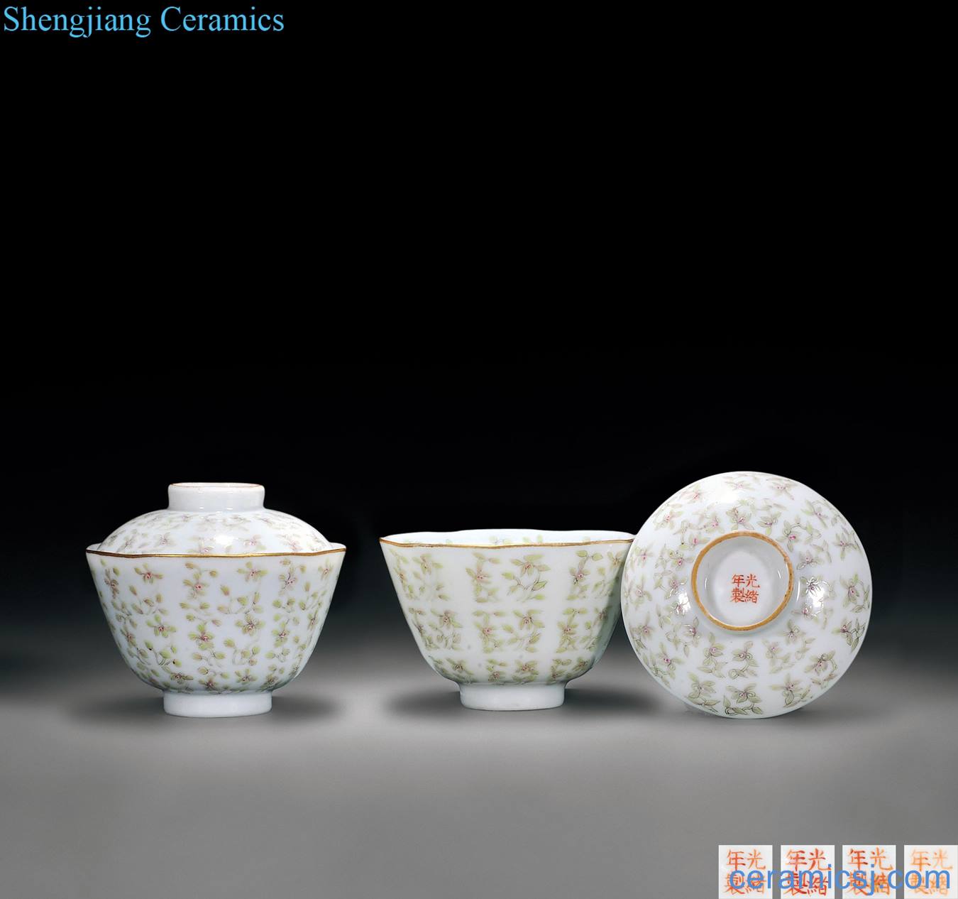 Pastel reign of qing emperor guangxu years lanven mouth tureen pay (a)