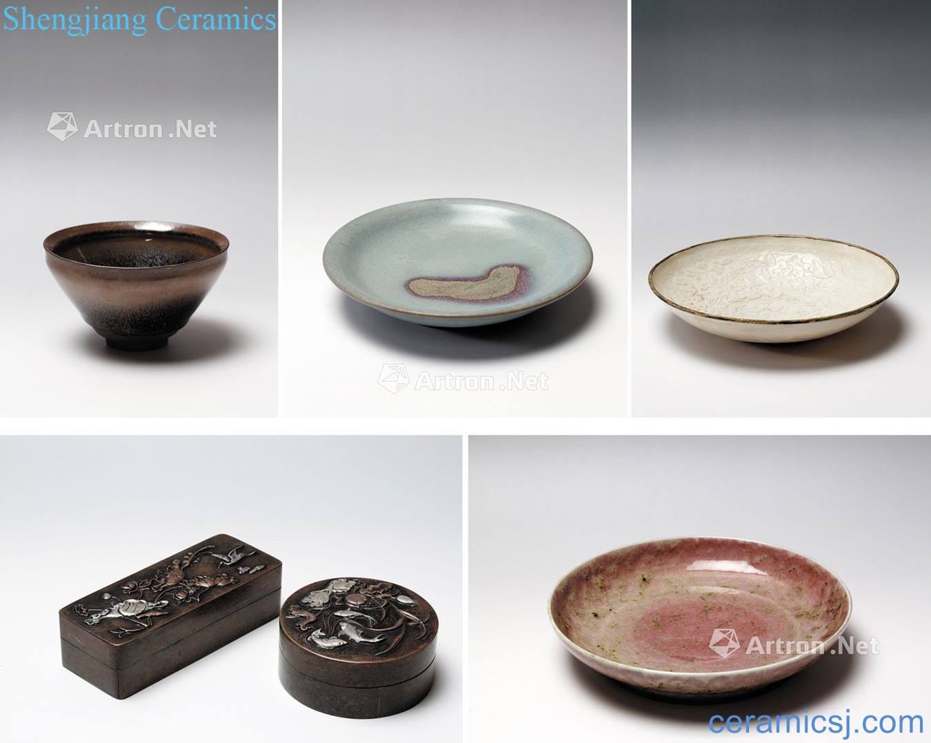 Song temmoku bowl The song dynasty bowl masterpieces Song Ding kiln bowl The qing emperor kangxi pa plate Copper and silver ink cartridges