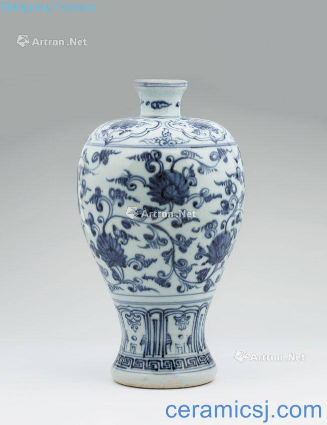 Ming dynasty Blue and white tie up branch plum flowers