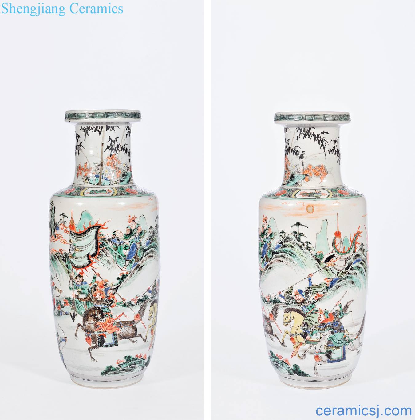 The qing emperor kangxi colorful stories of water margin figure who bottle