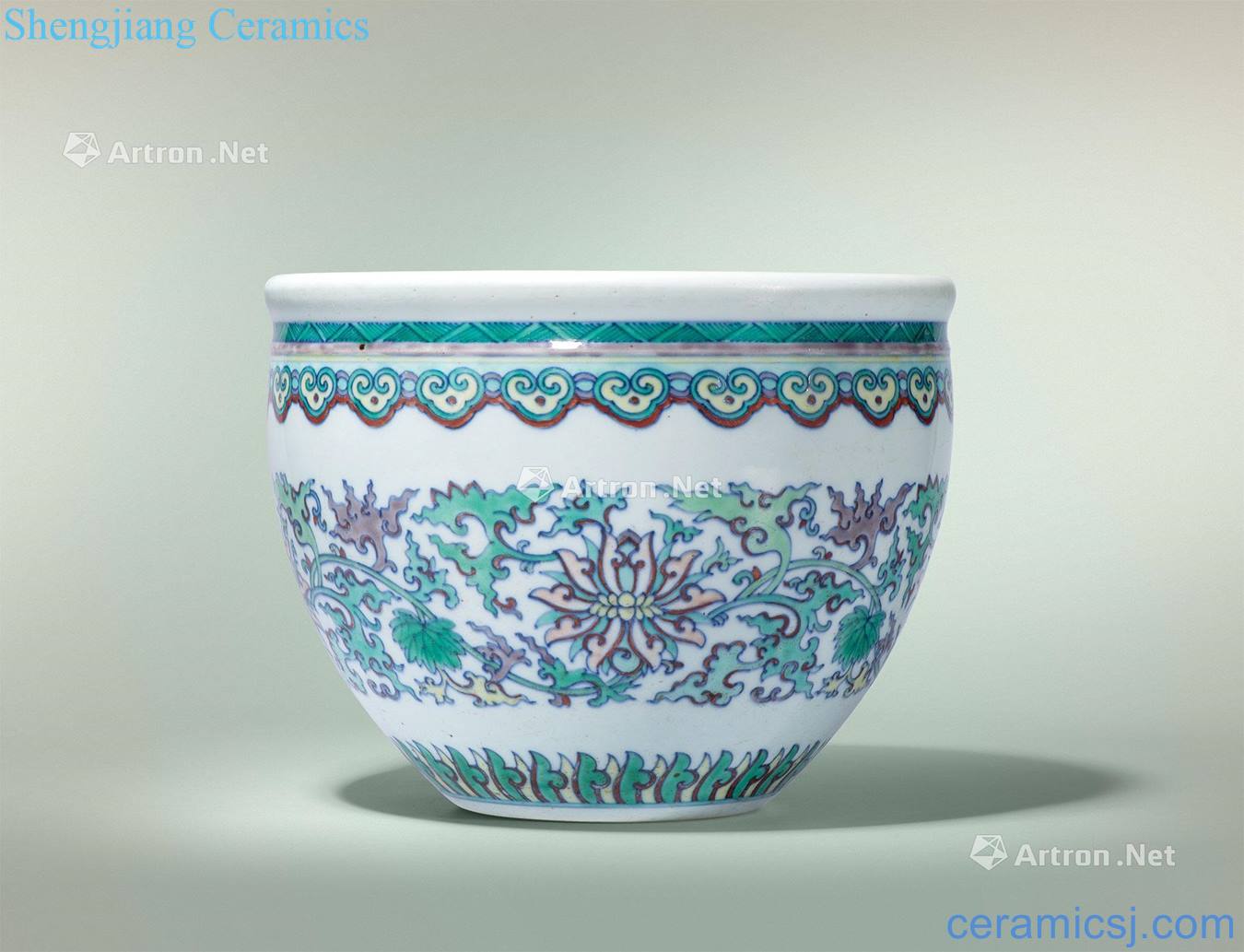 Qing in the eighteenth century Bucket color flower grain volume cylinder