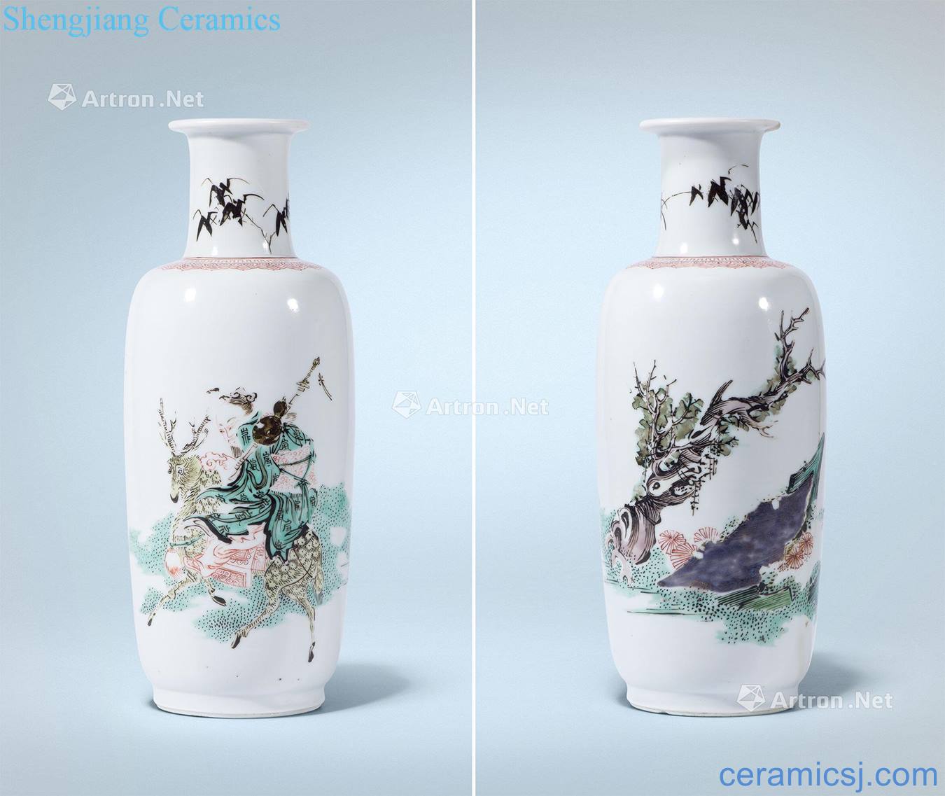 The qing emperor kangxi lines were bottles colorful characters