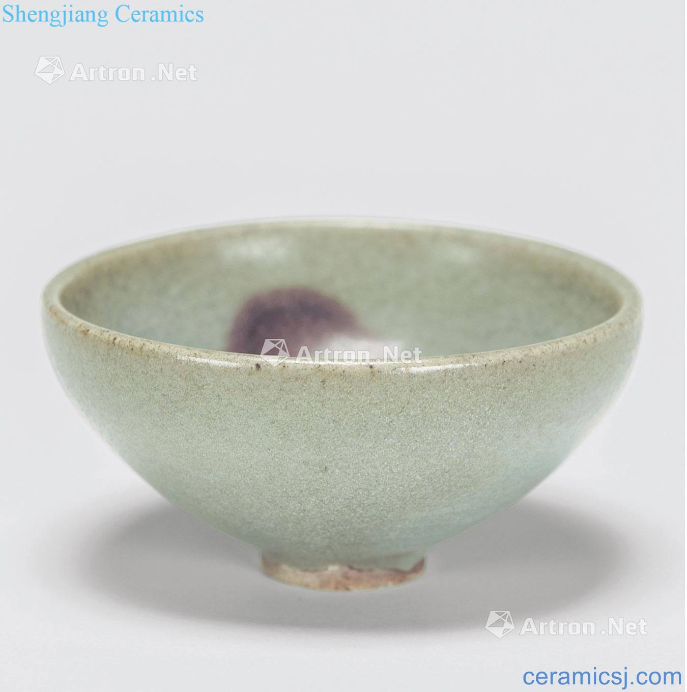 Gold - yuan Pa rose violet blue glaze small bowl