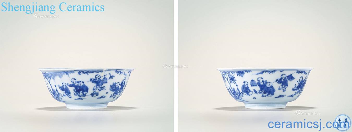 Ming jiajing motifs bowl of blue baby play