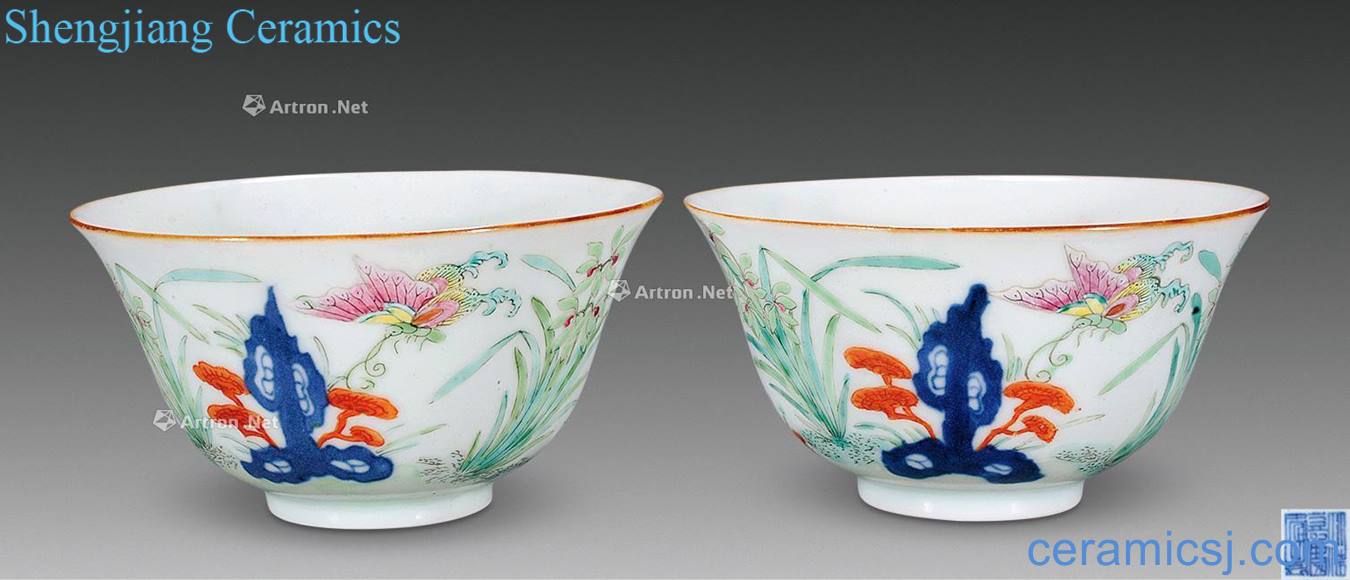 Qing jiaqing Blue and white color LanShi figure bowl (a)