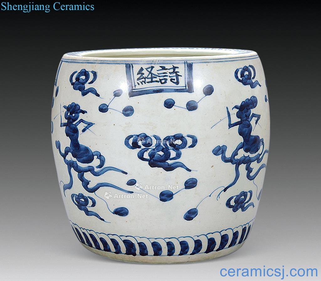 Ming wanli Blue and white the classics Zhong Zhong furnace