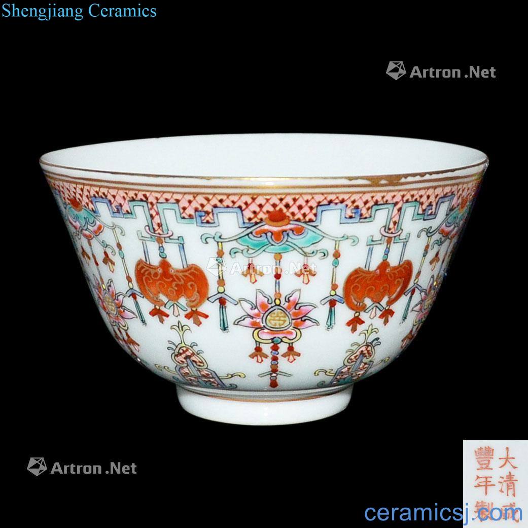 Qing xianfeng pastel most treasure bowl
