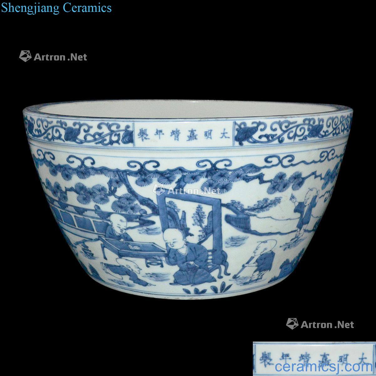 Ming jiajing blue-and-white YingXiWen the broader market