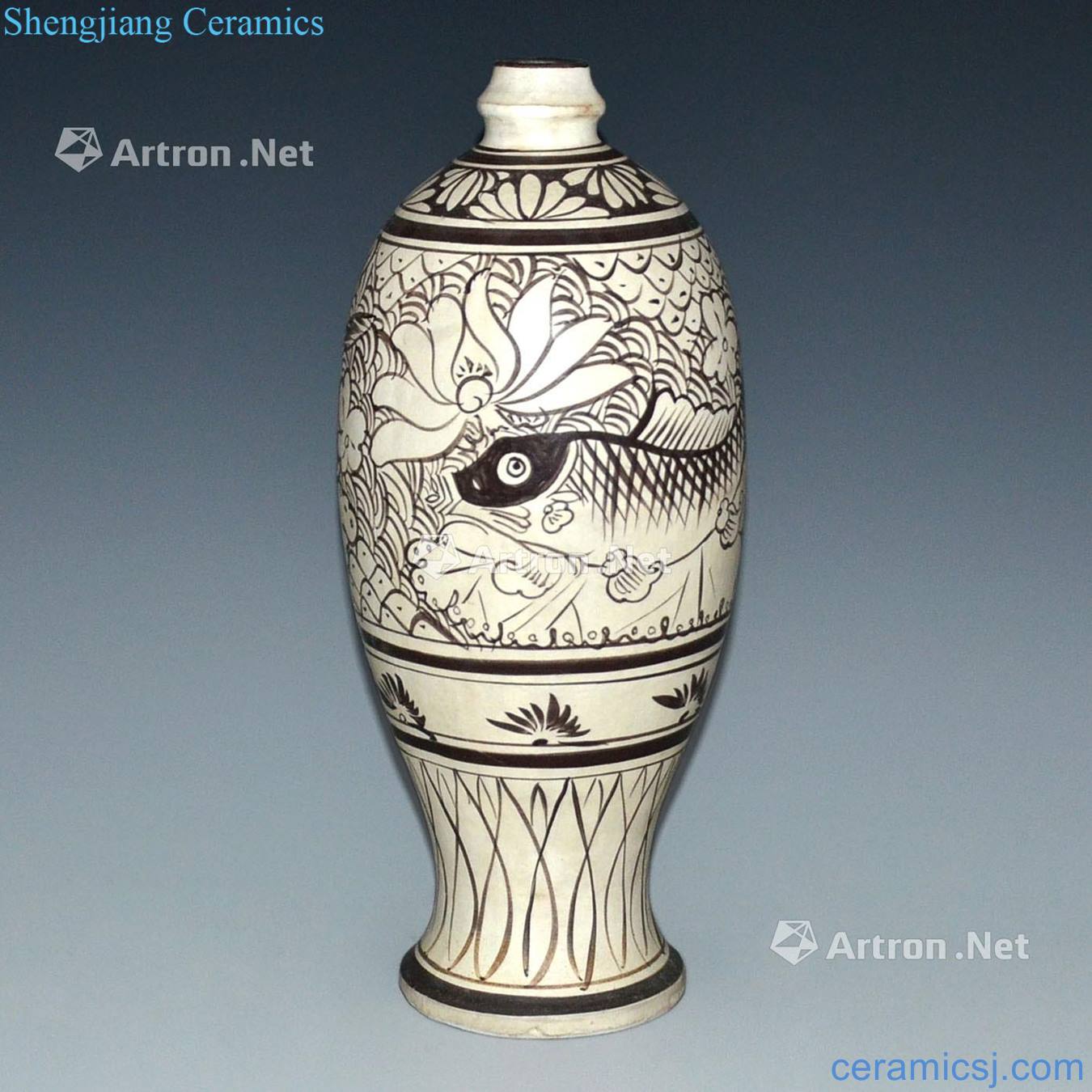 Northern song dynasty magnetic state kiln lotus thought mei bottle
