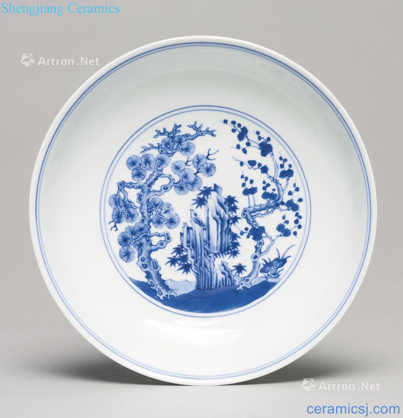 Qing qianlong Blue and white, poetic figure