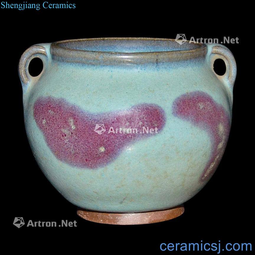 The southern song dynasty the azure glaze purple ears cans